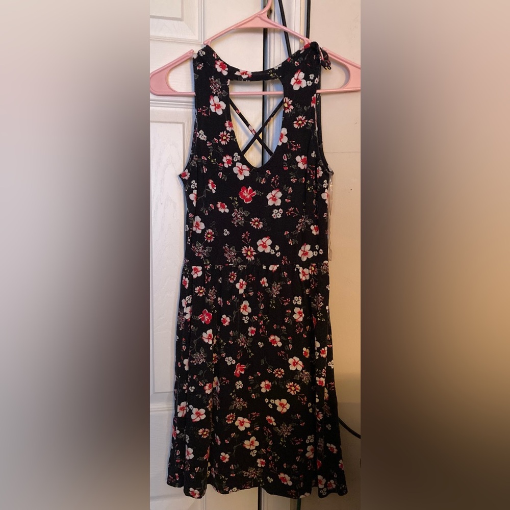 No Boundaries Black Multi-Color Floral Dress - Picture 4 of 7